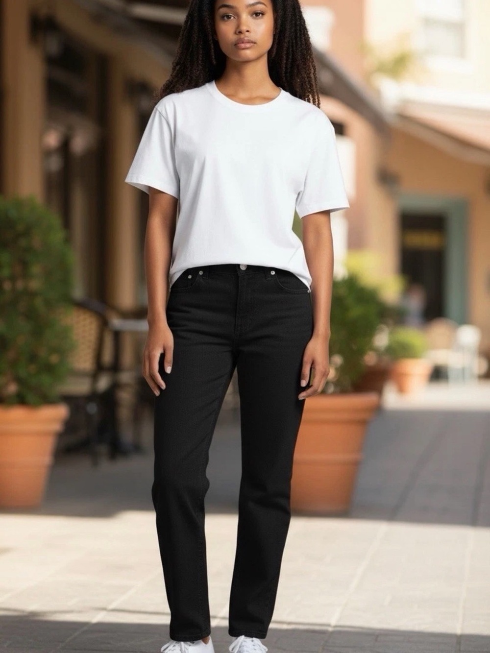 Classic Straight-Leg Jeans in Black — Everyday Essential